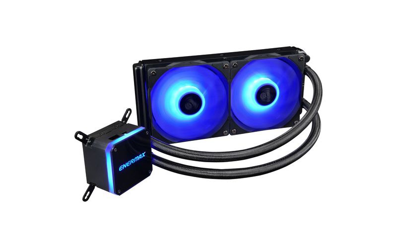 Enermax Liqmax III 240 RGB AIO CPU Liquid Cooler, AMD AM4/Intel LGA 1200/1151, Dual Chamber Pump, 12V 4-PIN RGB, 5-Yr Warranty