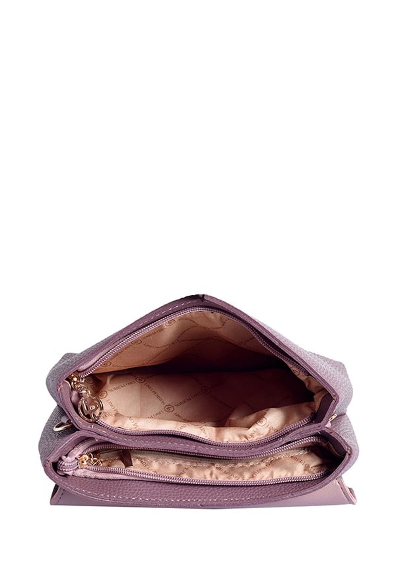 Lino Perros Lavender Pink Solid Flap Sling Bag
