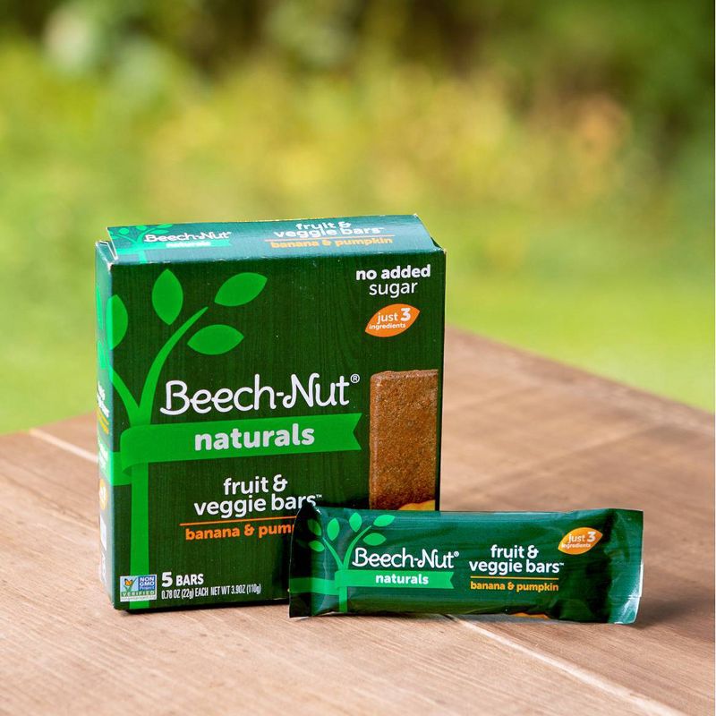 Beech-Nut Fruit & Veggie Bars Banana & Pumpkin - 5ct