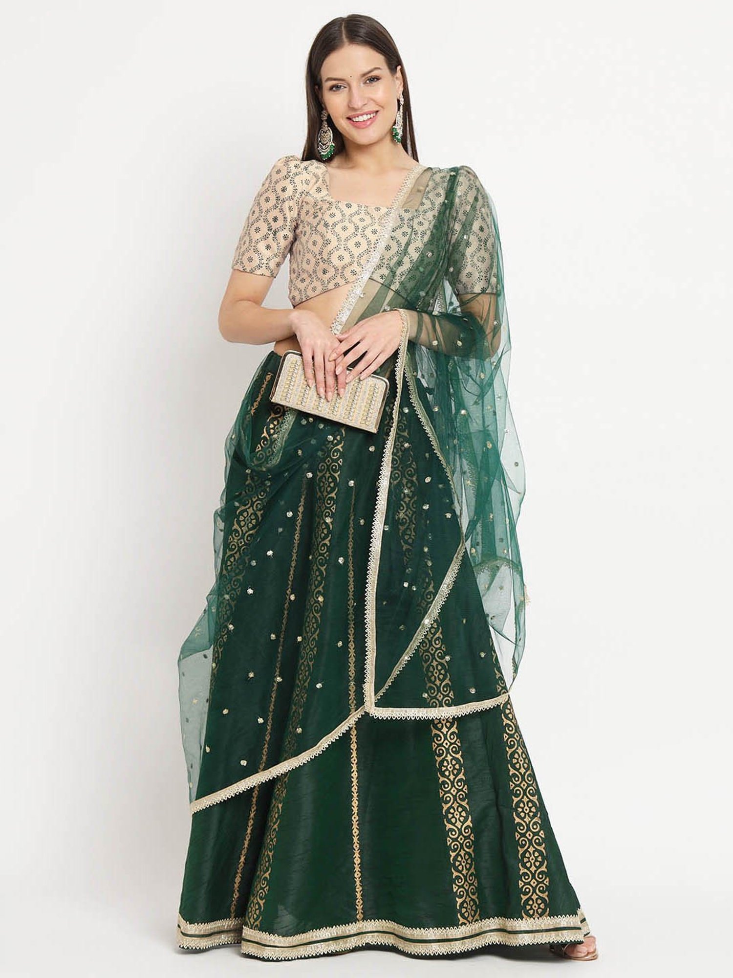 studiorasa Beige Hand Block Print Readymade Blouse