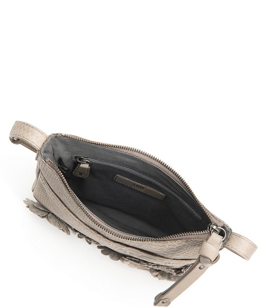 Frye Melissa Floral Swingpack Snake Embossed Leather Crossbody Bag