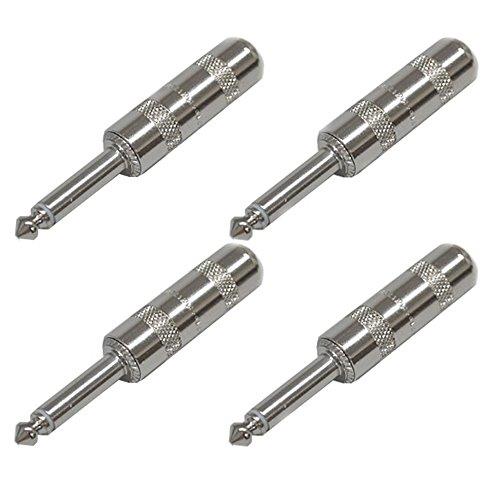 (4 Pack) New Original Switchcraft 280 1/4 6.35 mm 2-Conductor Mono TS Phone Plug
