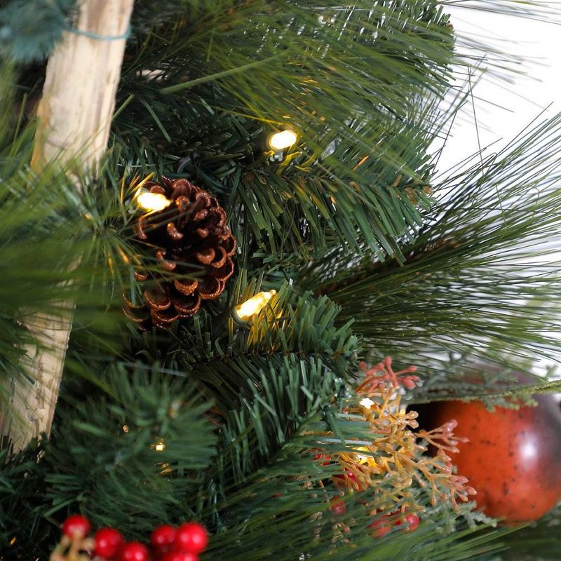 Home Heritage 32 Inch Christmas LED Pre-Lit Potted Shrub for Indoor or Outdoor