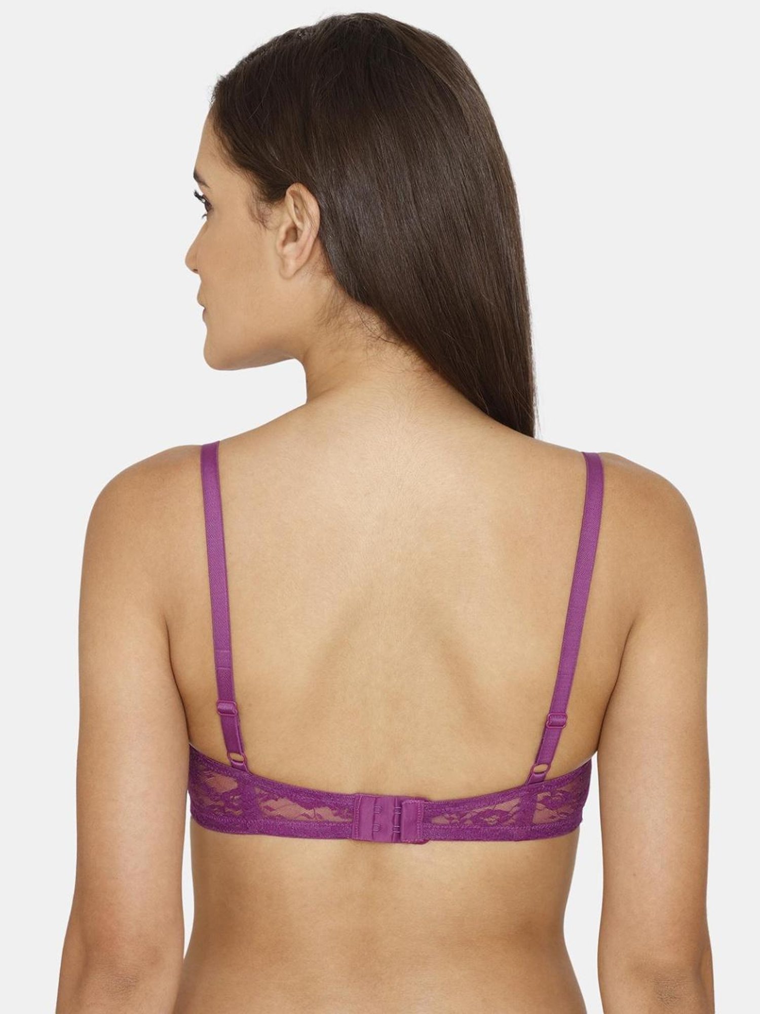 Rosaline by Zivame Purple Lace Padded Bra
