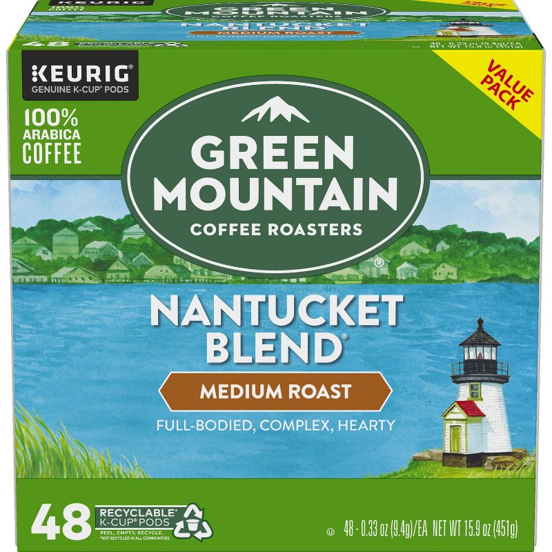 Green Mountain Coffee Nantucket Blend Keurig K-Cup Coffee Pods - Medium Roast - 48ct