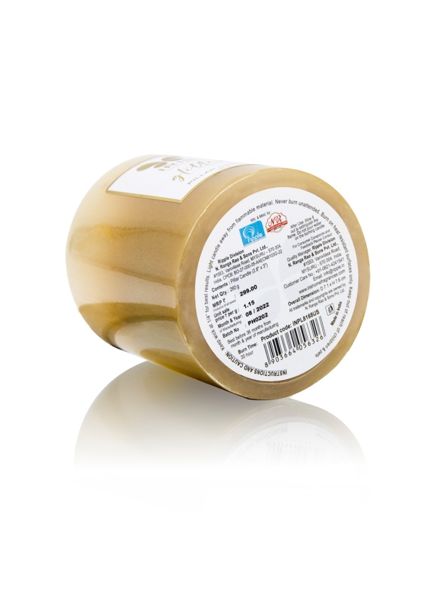 IRIS Lacquered Glitter Gold Wax Candle