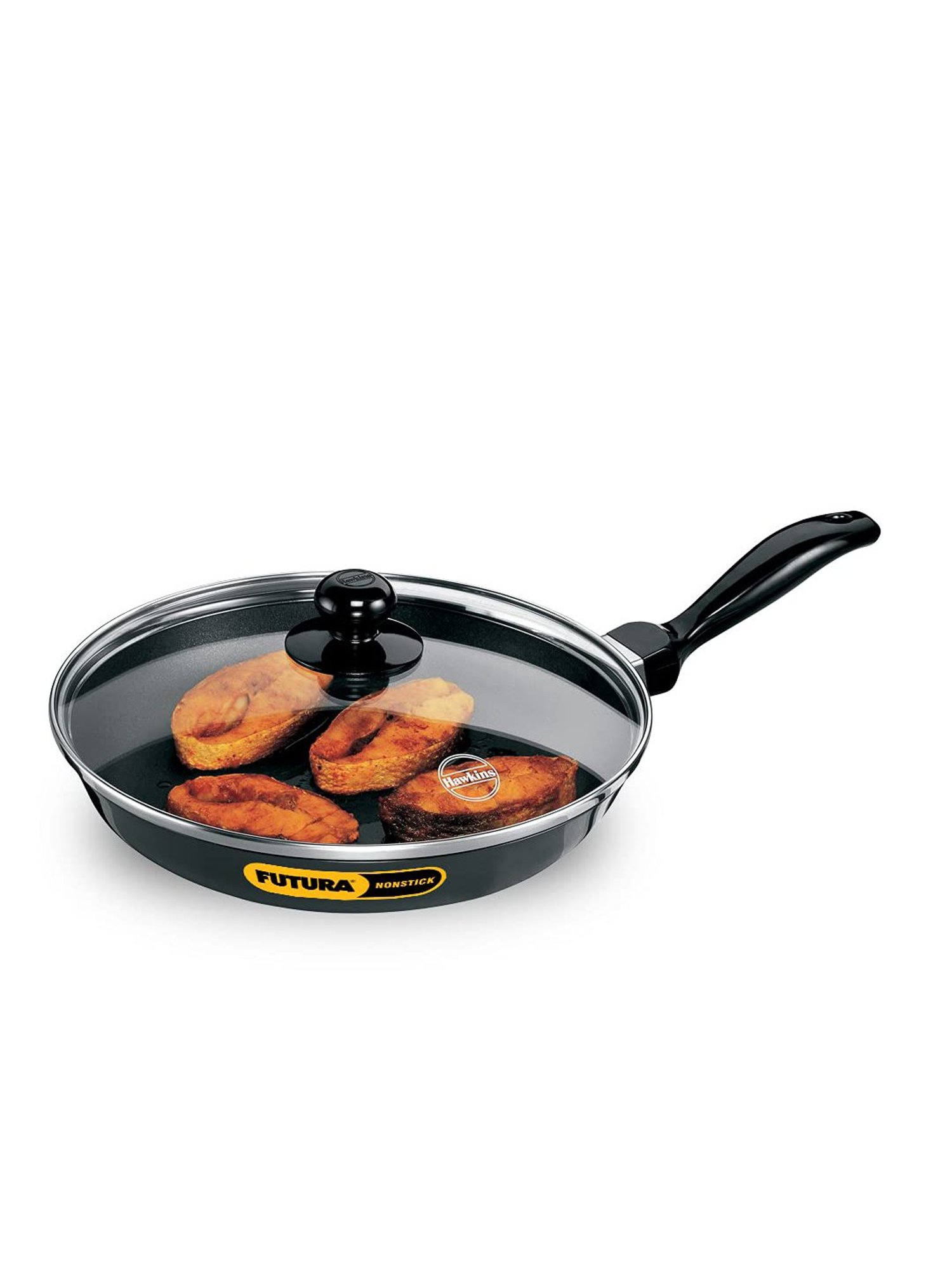 Hawkins Nonstick Frying with Glass Lid (NF24G) Fry Pan 24 cm diameter with Lid 1.5 L capacity