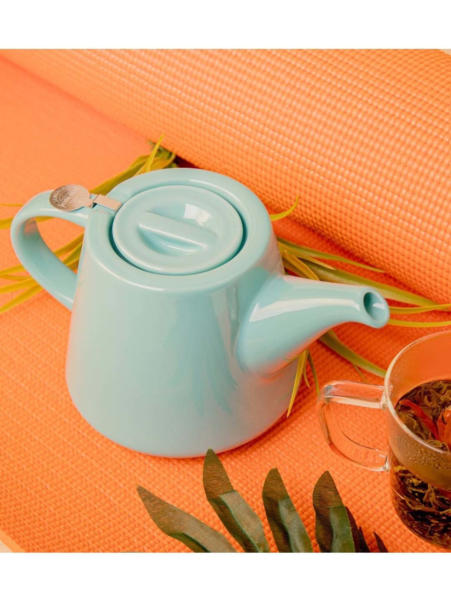 London Pottery Splash Teal Blue Stoneware Teapot (0.5 L)