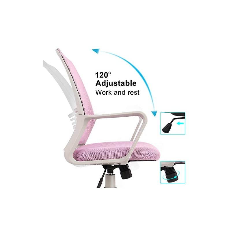 Chair, Mid Back Mesh Computer Swivel Desk Task Chair, Ergonomic Executive Chair with Armrests