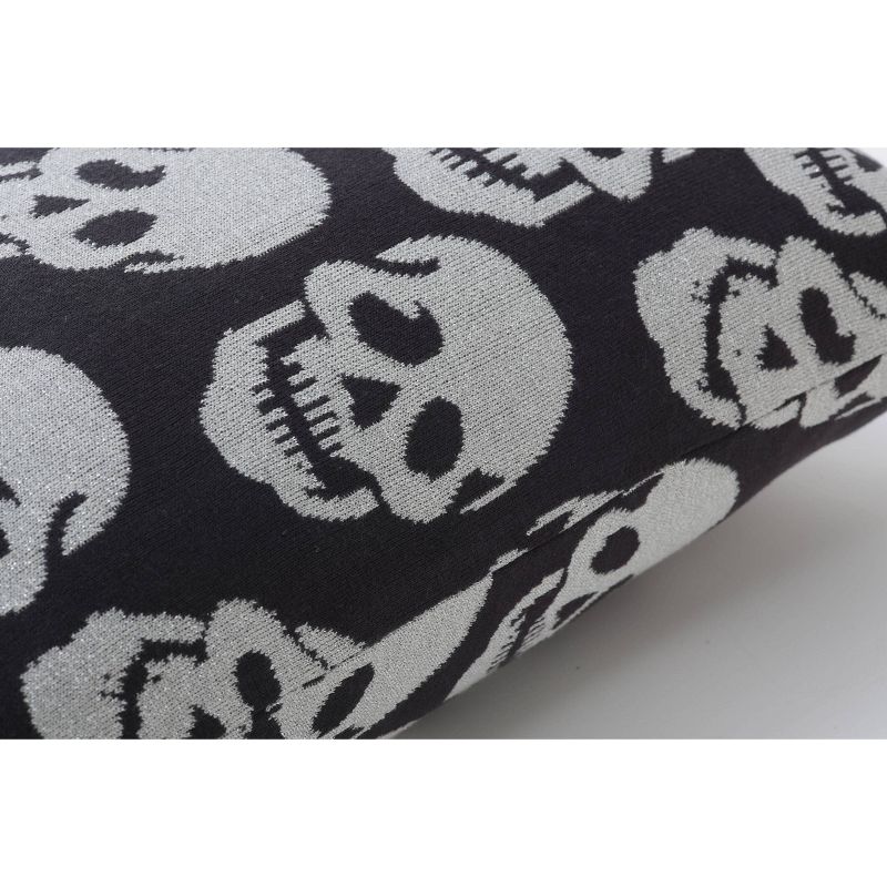Glitzy Skulls Square Throw Pillow - Pillow Perfect