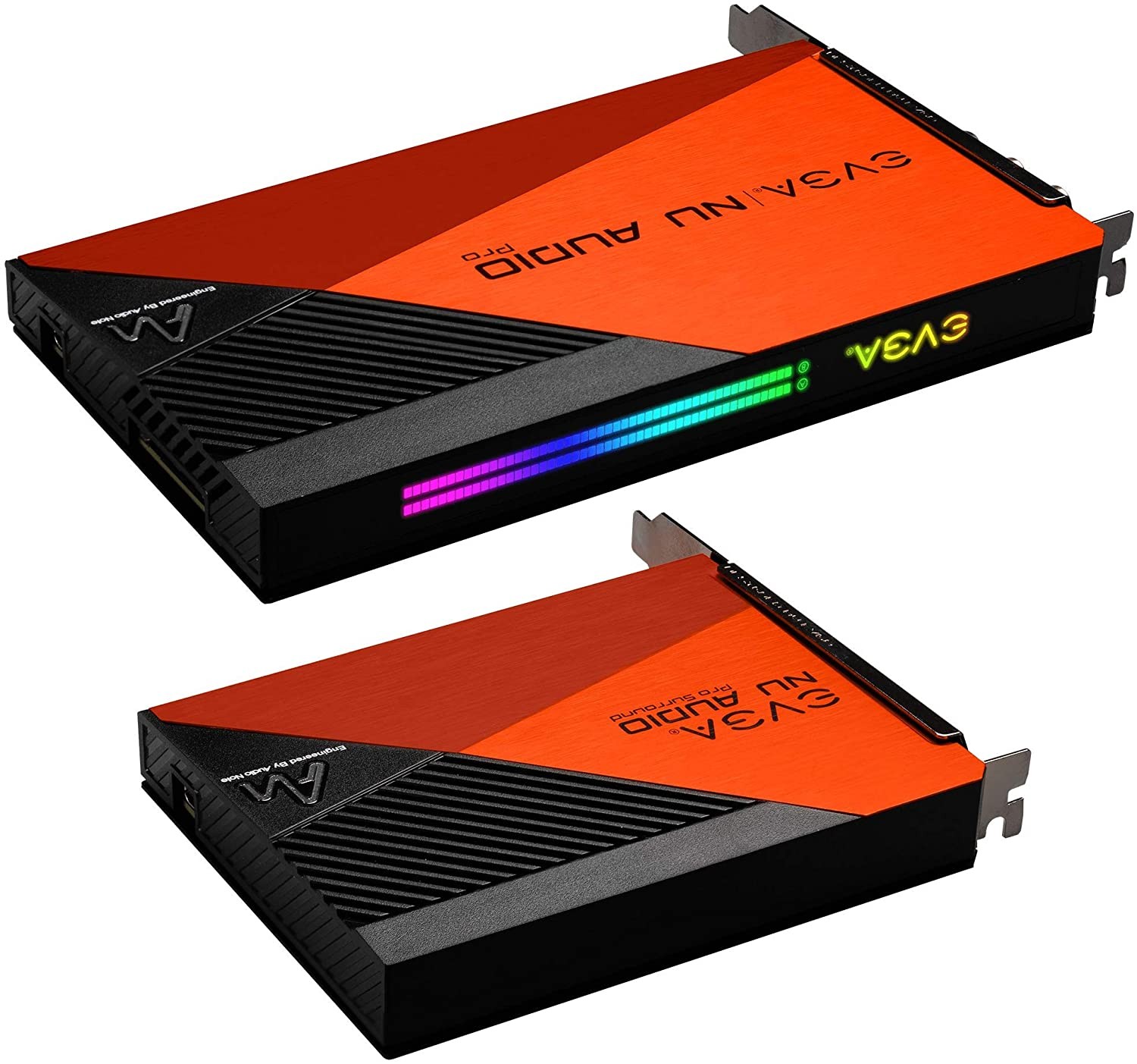 EVGA NU Audio Pro 7.1, 712-P1-AN21-KR, 7.1 Surround, Lifelike Audio, PCIe, RGB LED, Backplate, Designed with Audio Note