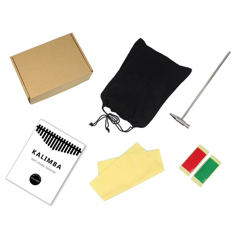 17 Keys Wood Portable Kalimbas Finger Piano Gifts for Kids and Piano Beginners Musical Instruments