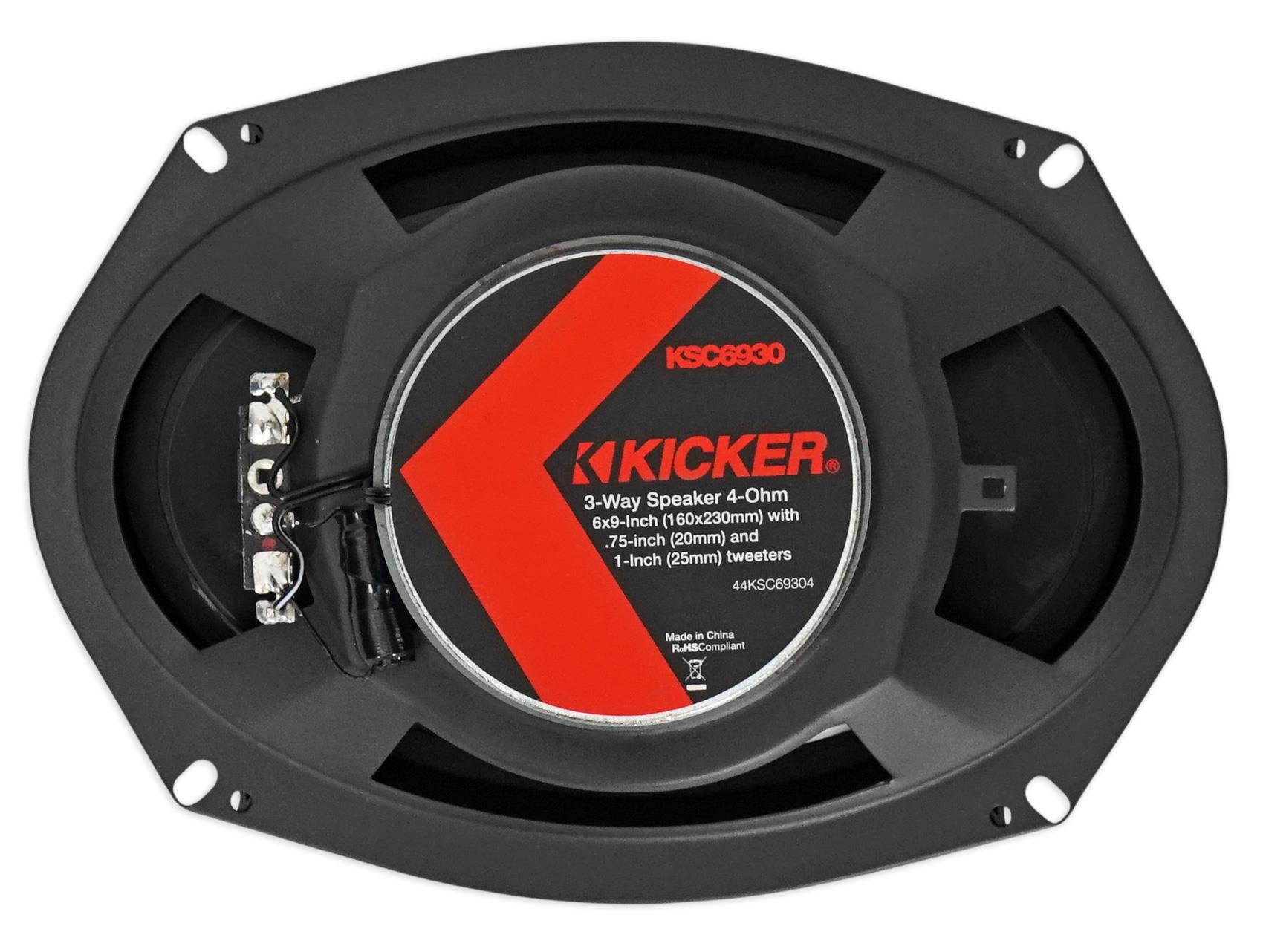 Kicker 44KSC69304 6x9" KS 3-Way Coaxial Speaker System
