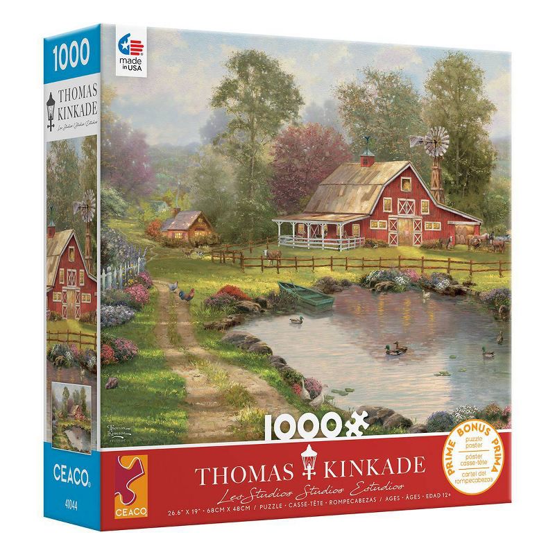 Ceaco Thomas Kinkade: Red Barn Retreat Jigsaw Puzzle - 1000pc