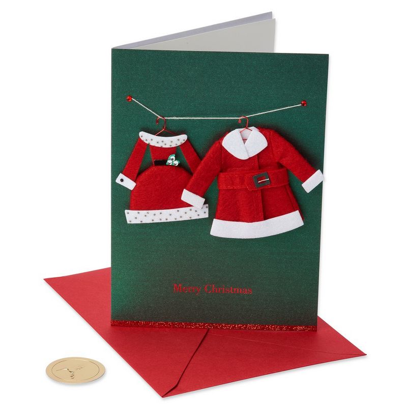 2 Santa Suits Christmas Greeting Card - PAPYRUS