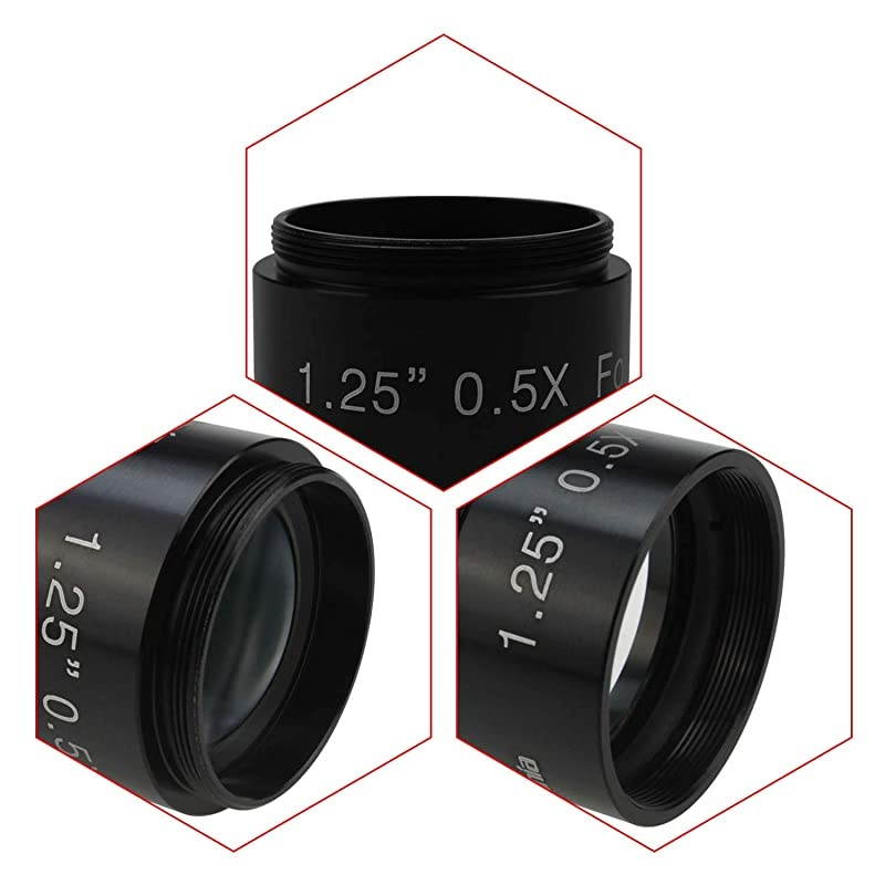 05X Reducer for Photography and Observing 125quot Filter Thread 285x075MM on Both Sides Reduces The Focal Length for Visual and Photographic Use