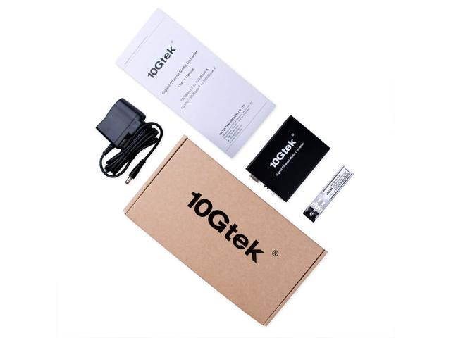 Gigabit Ethernet Media Converter, Multimode Dual LC Fiber, 1.25Gb/s SFP Module to 10/100/1000Base-Tx Fiber Media Converter with a SFP 1000Base-SX Module(850nm, 550m)