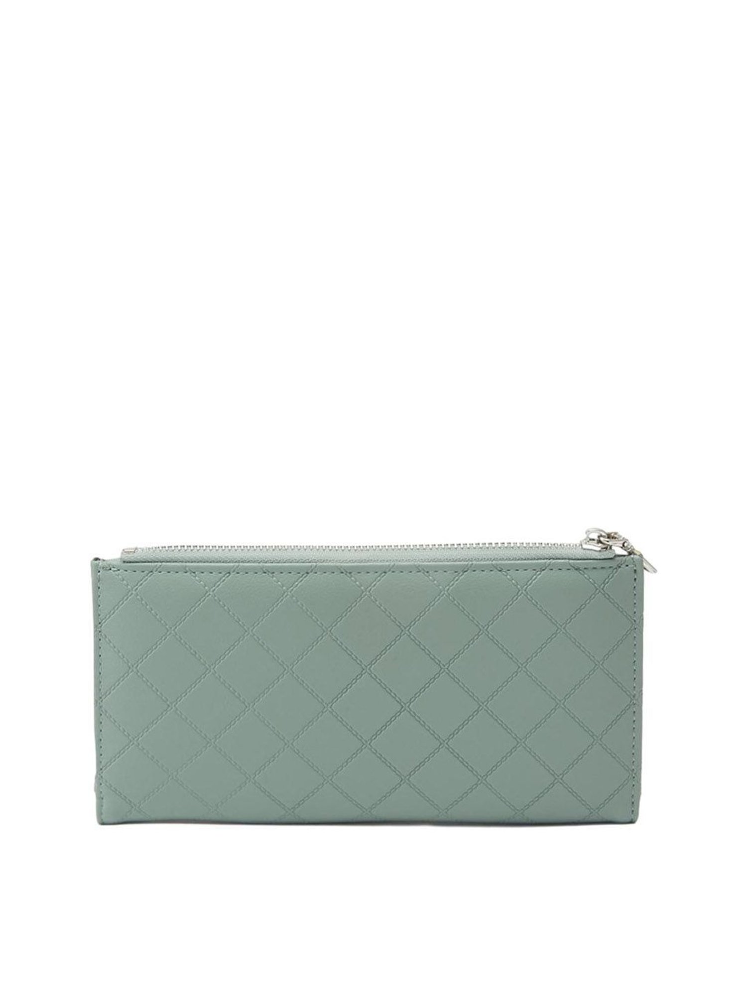 Globus Mint Green Textured Bi-Fold Wallet for Women