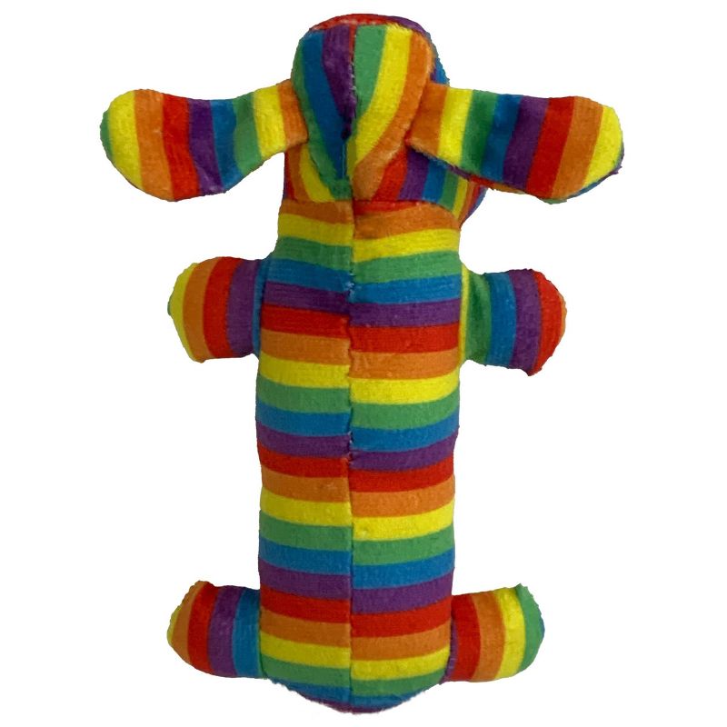 Multipet Pride Loofa Rainbow Stripes Dog Toy - 6"
