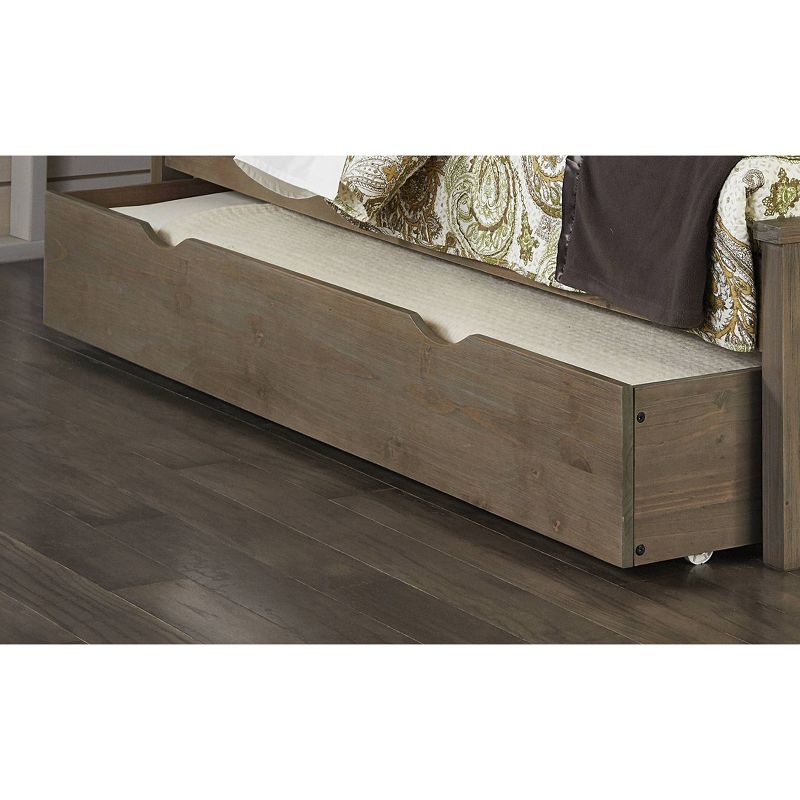 Kids' Twin Over Twin Highlands Harper Bunk Bed with Trundle Driftwood - Hillsdale Furniture