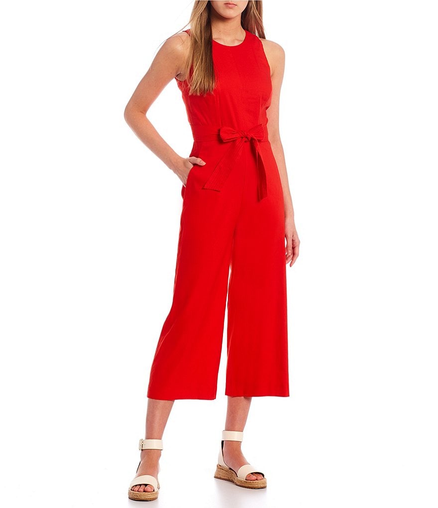 Antonio Melani Adelaide Linen Sleeveless Jumpsuit