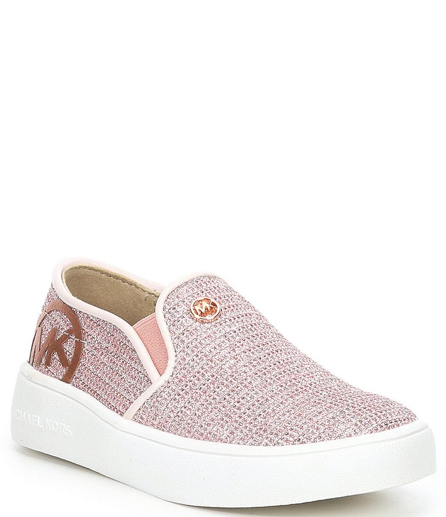 MICHAEL Michael Kors Girls' Jem Rachel Logo Detail Glitter Slip-On Sneakers (Infant)