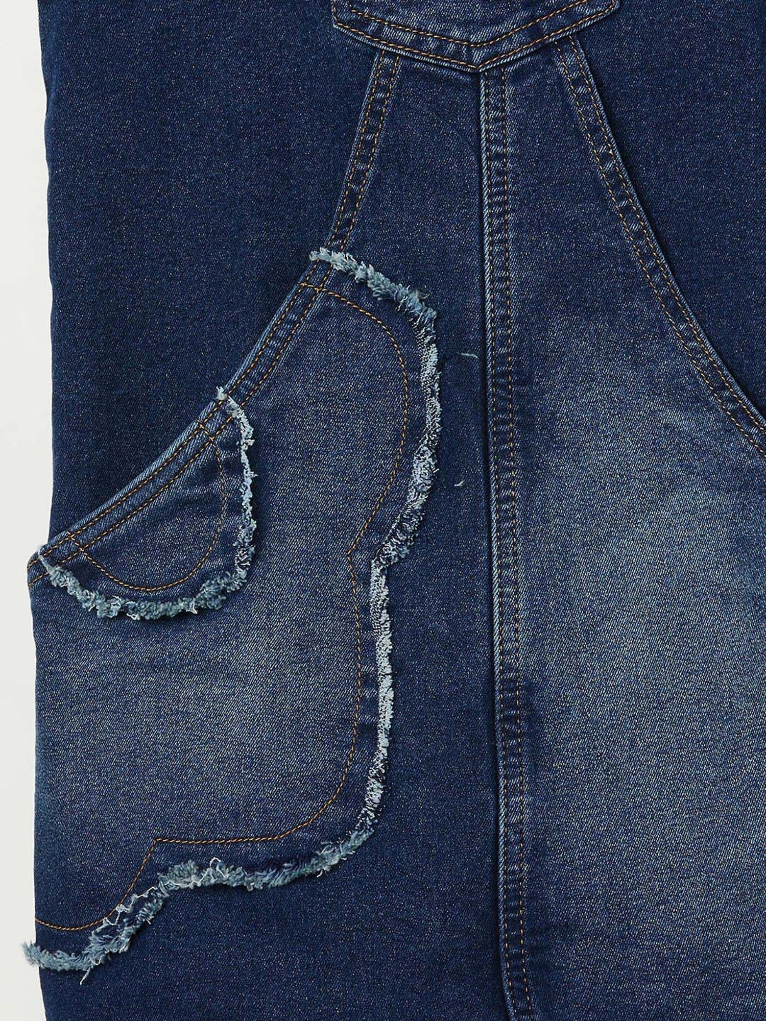 Fame Forever by Lifestyle Kids Mid Blue Cotton Printed Dress