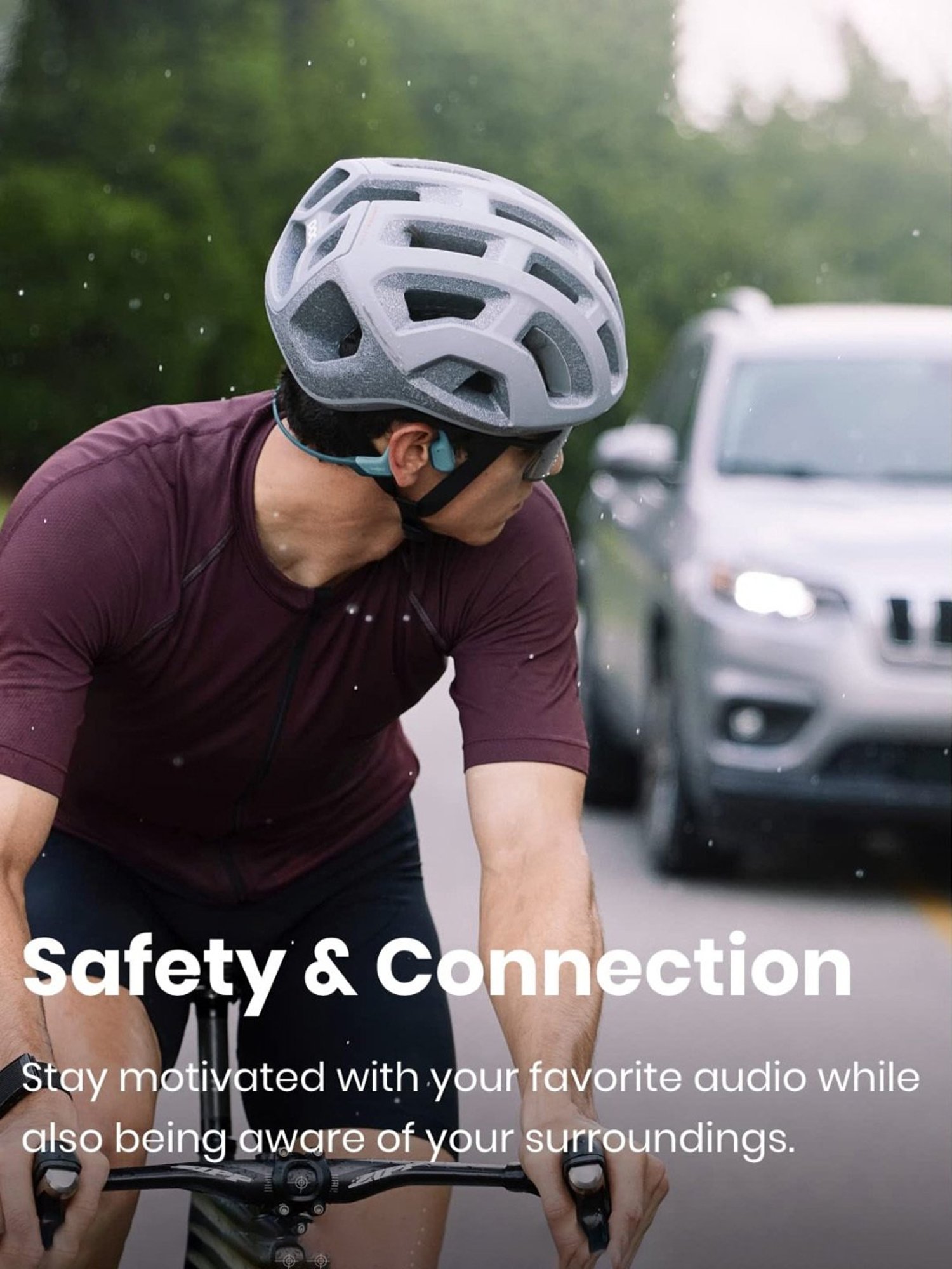 SHOKZ OpenRun Pro In Ear Wireless Bluetooth Neckband with Mic, IP55 Waterproof (Cooldown Blue)