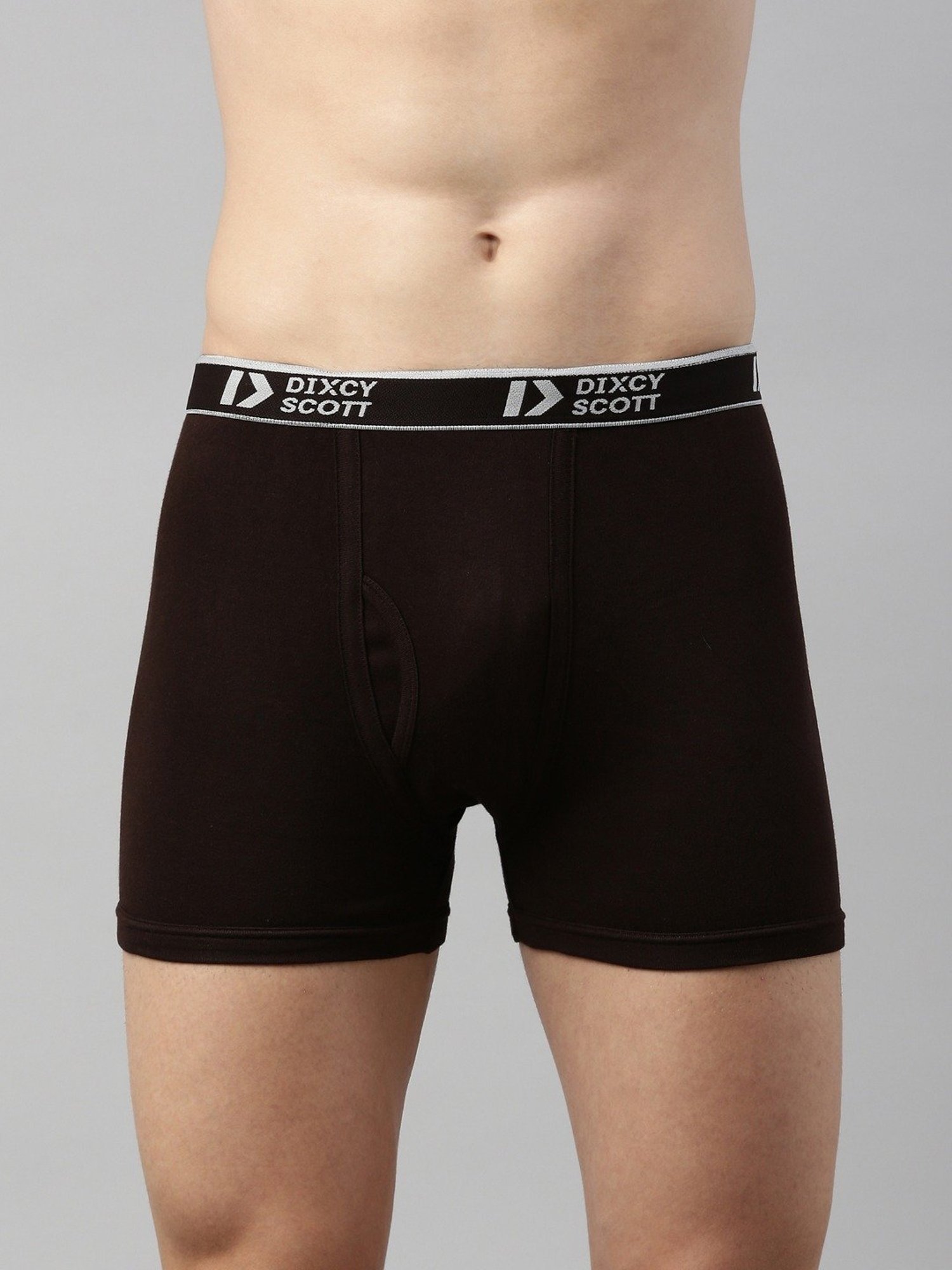 Dixcy Scott Originals Brown Cotton Regular Fit Trunks