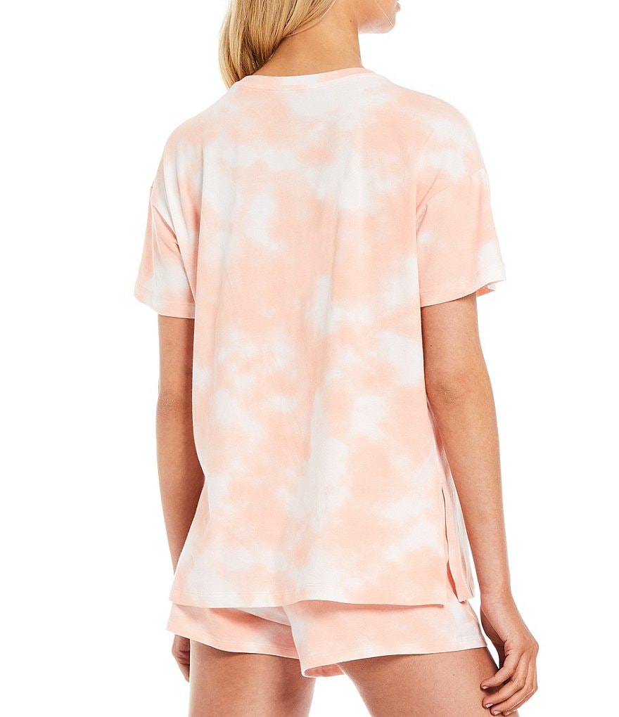 Jasmine & Ginger Tie-Dye Print Coordinating Jersey Knit Sleep Tee