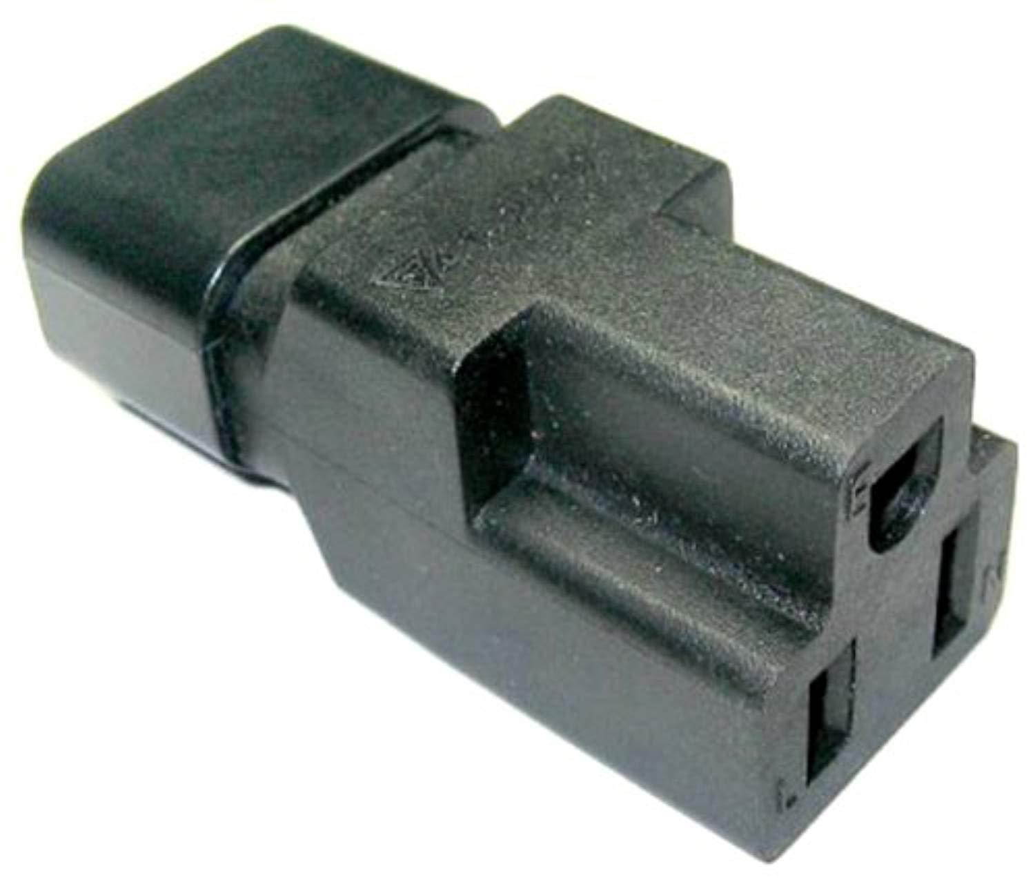 conntek 30130 male plug adapter iec c14 to u.s. 3 pin female connector