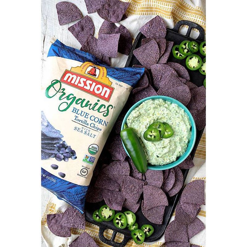 Mission Organics Blue Corn Sea Salt Tortilla Chips - 9oz