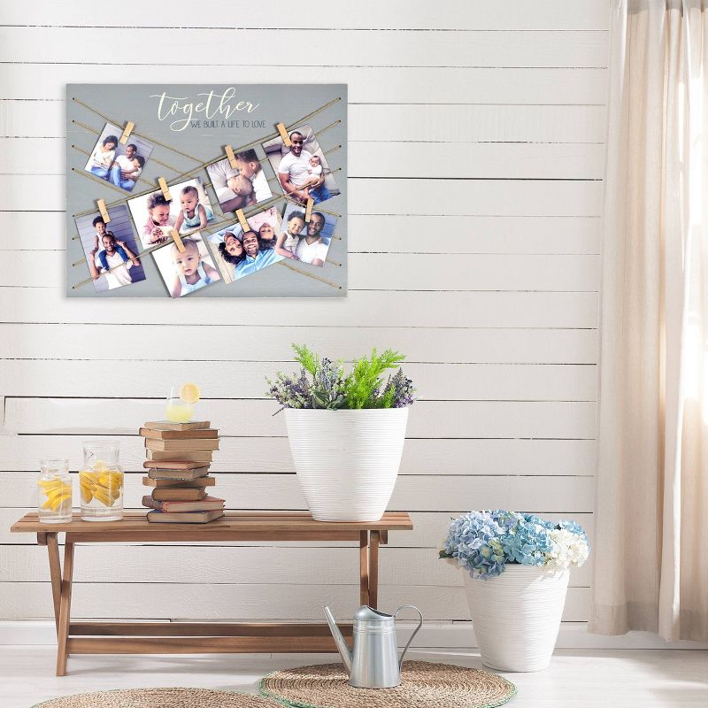 16.5" x 21.5" Together Crossover Clip Collage Photo Display Gray/White - New View