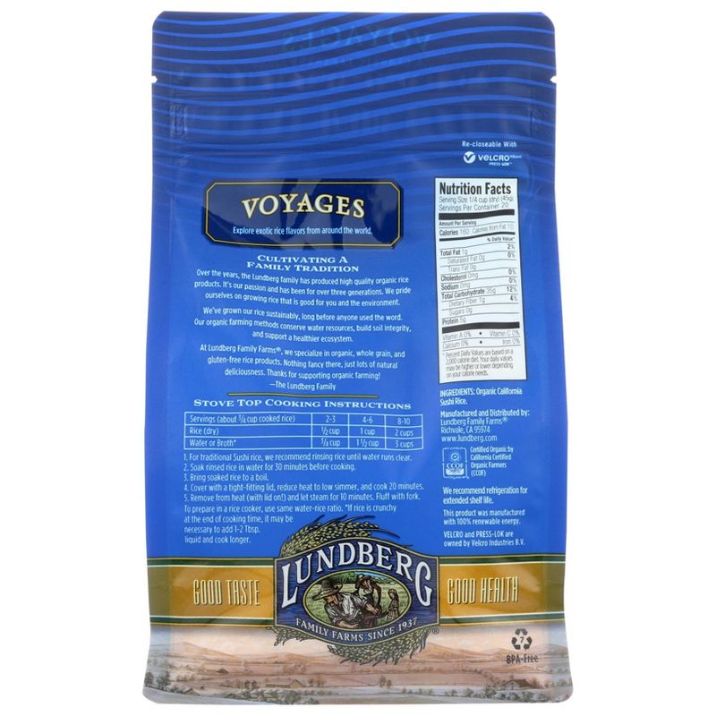 Lundberg Sushi Short Grain Rice - 2LB