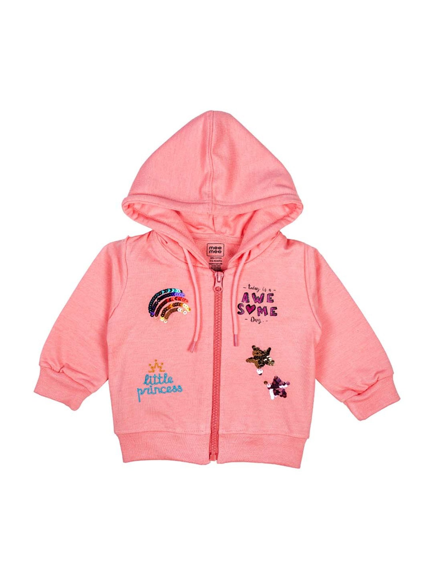 Mee Mee Kids Coral Embellished Hoodie