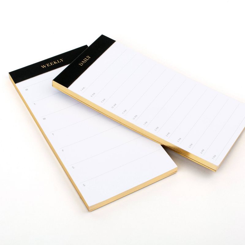 Sugar Paper Essentials™ 2pk Undated Weekly and Dated Daily Planning Notepad Set No Rule 52 Page 7" x 4"