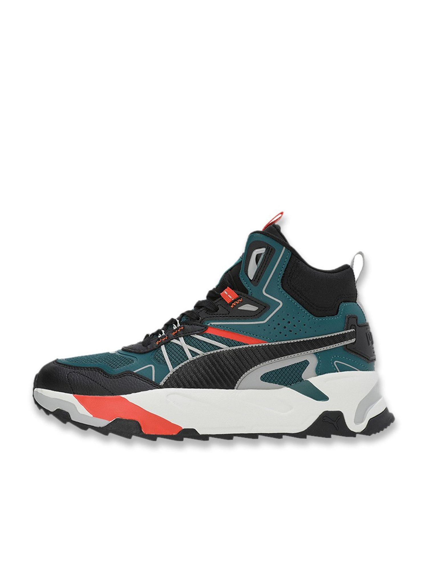 Puma Men's Trinity Mid Hybrid Mint Blue Ankle High Sneakers