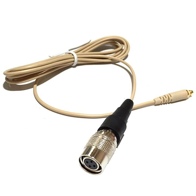 4016 Headset Headworn Microphone For Audio Technica Wireless System Detachable Cable With 4 Pin Hirose type Connector Omidirectional Mic