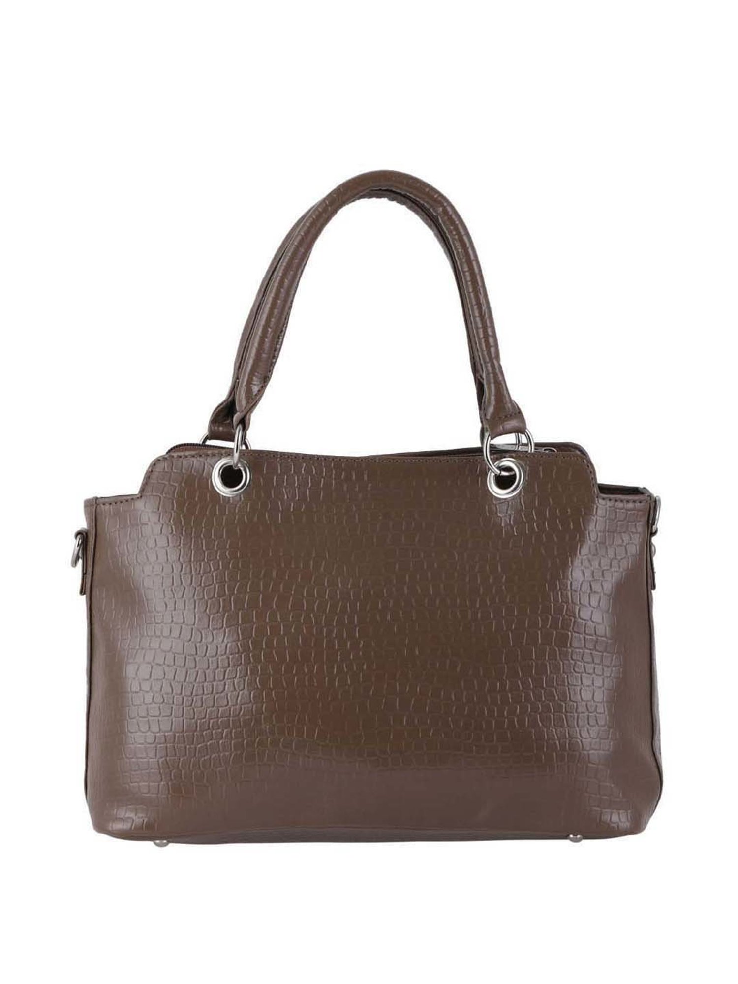 Toteteca Brown Textured Medium Handbag