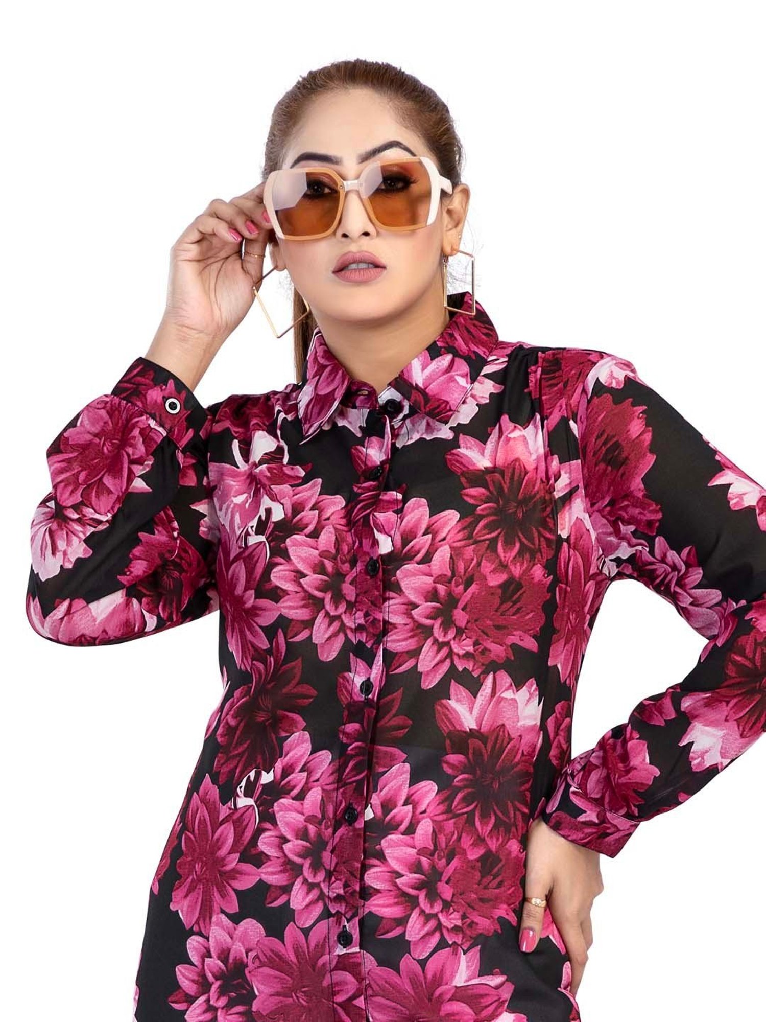 Nino Bambino Black Printed Long Shirt