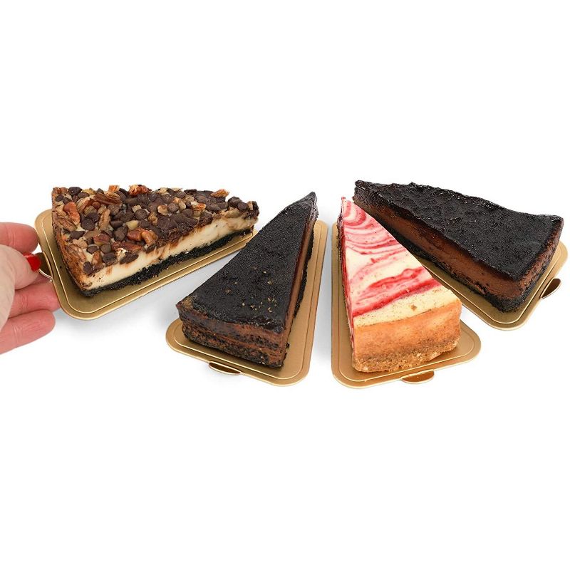 Sparkle and Bash 200 Pack Mini Cake Boards, Gold Foil Triangle Dessert Bases (3 x 4.6 In)