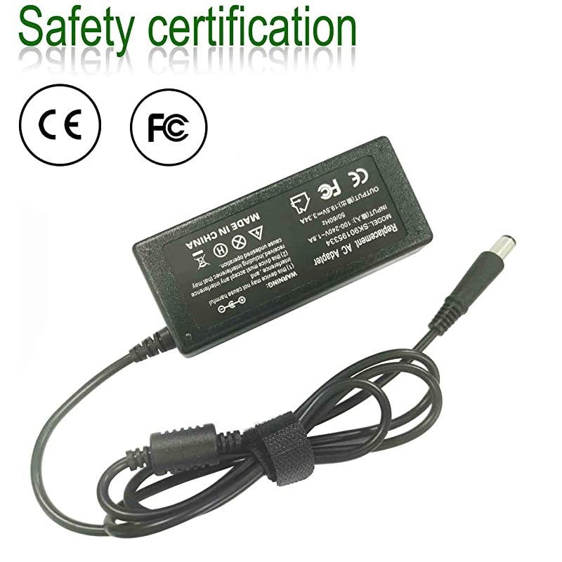 90W 195V 462A Ac Adapter Laptop Charger Replacement for Dell Inspiron N4010 N4110 17R N7010 N7110 N5010 N5011 N5030 N5040 PN PA10 PA3E PA10 with Size 74x50mm Power Supply Cord Plug