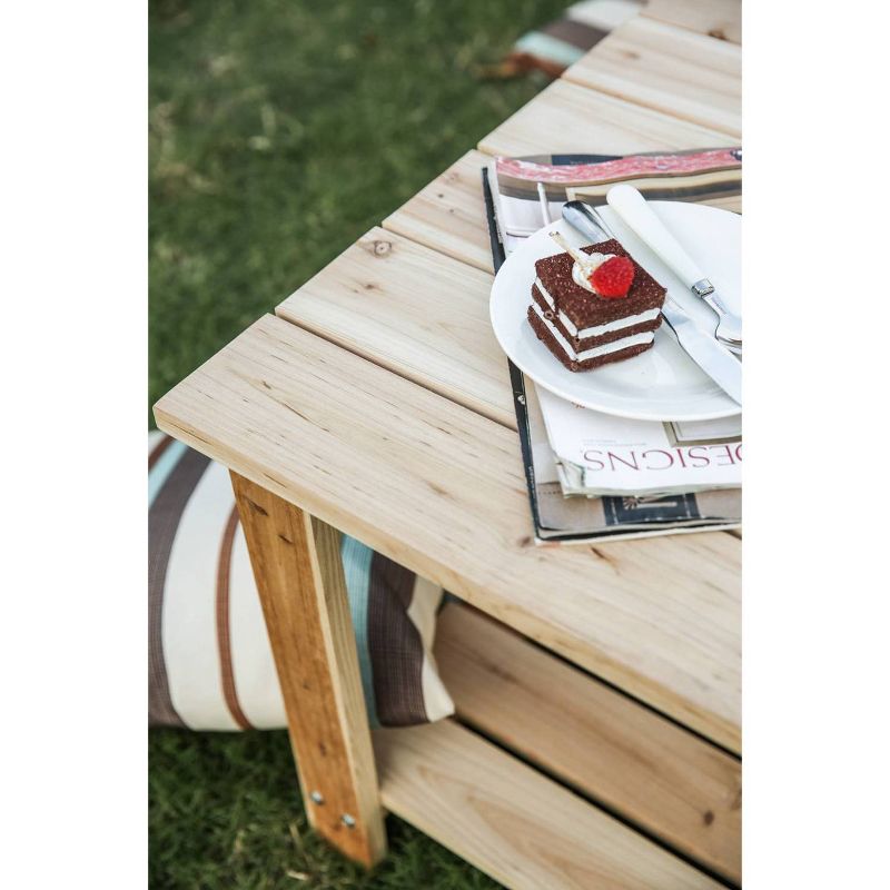Solid Reclaimed Fir Wood Natural Accent Table - Patio Festival