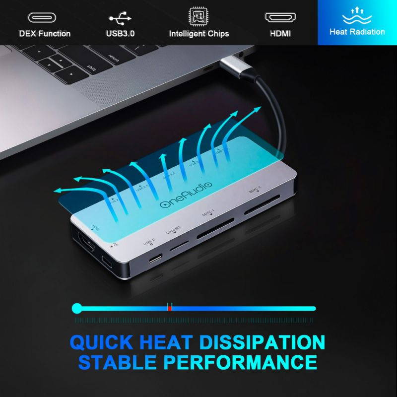 USB 3.0 HUB C HUB Multi USB Splitter With HDMI Adater PD Charging Card Reader Type C Hub For Macbook Pro/Samsung Galaxy