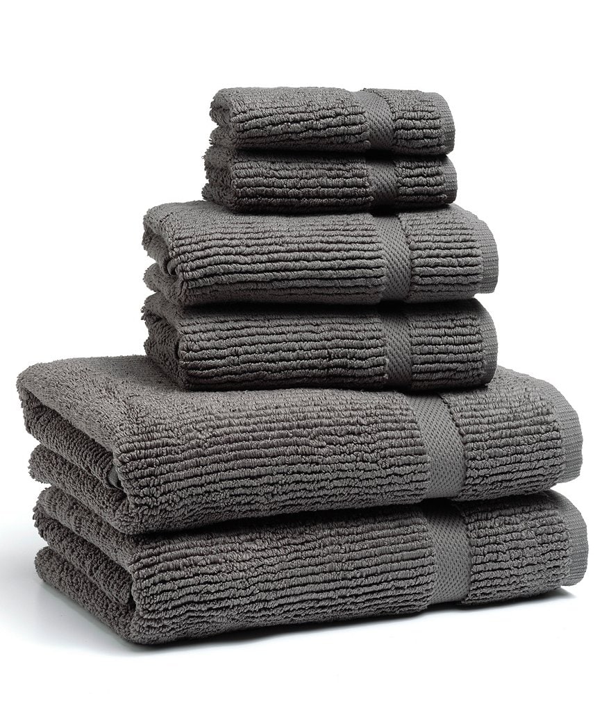Kassatex Mateo Ribbed Zero-Twist Bath Towels