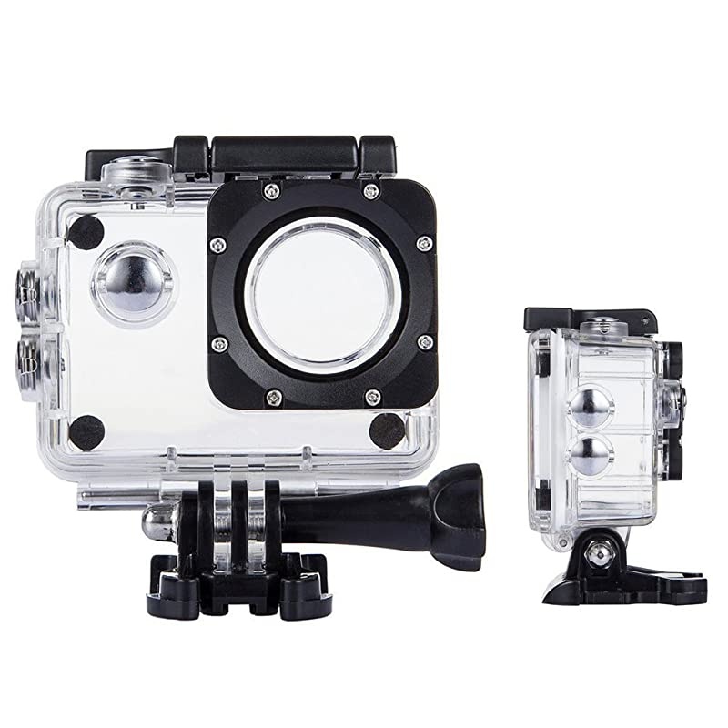 Action Camera Waterproof Case Underwater Protective Housing Case Compatible with AKASO EK7000 EK5000 DBPOWER EX5000 WiMiUS Q1Q2 VemontAPEMANEKEN H9R 4K Sports Camera