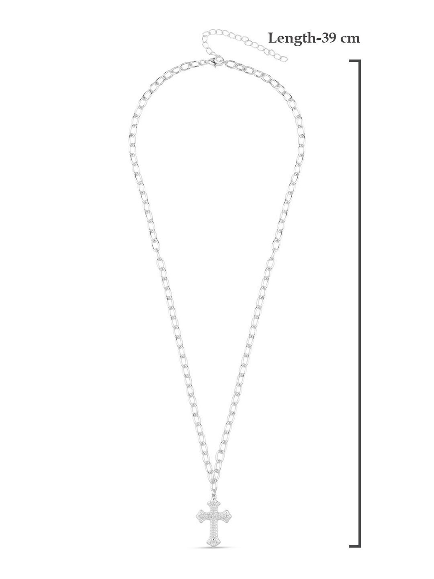 The Bro Code Silver-Plated Cross Pendant Necklace for Men