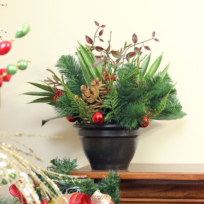 32" x 24" Artificial Palm Plant in Basket Stand - LCG Florals