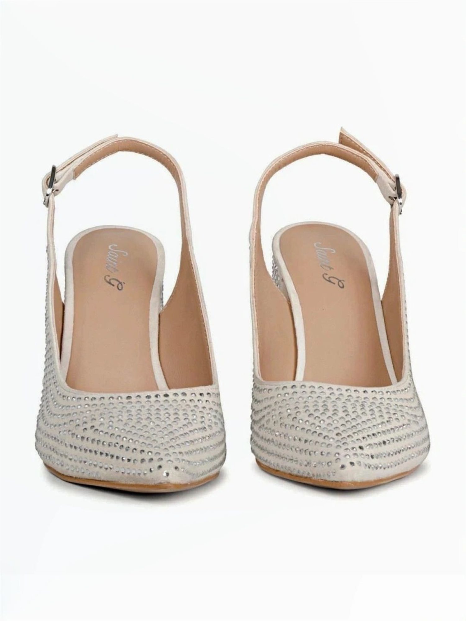 Saint G Women's Alyssa Off White Sling Back Sandals