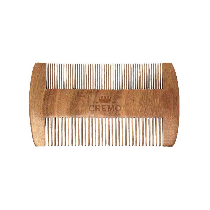 Cremo Premium Dual-Sided Sandalwood Beard Comb - Static & Snag Free - 1ct
